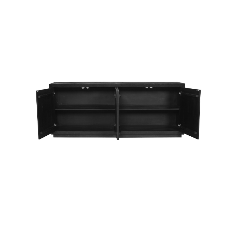 Dressoir Brussel Black 200cm | 4 deurs