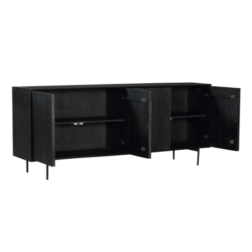 Dressoir Madison Zwart | 210 cm