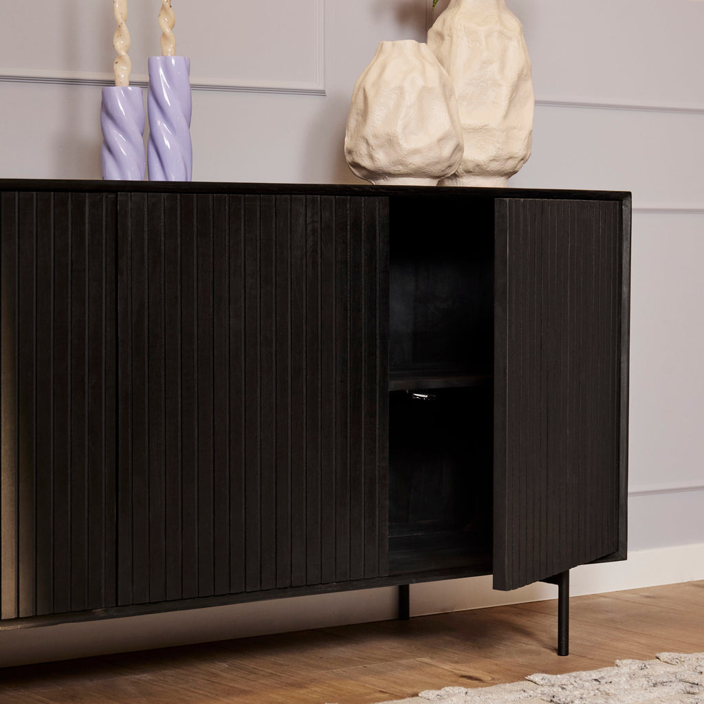 Dressoir Madison Zwart | 210 cm - Dbmeubels