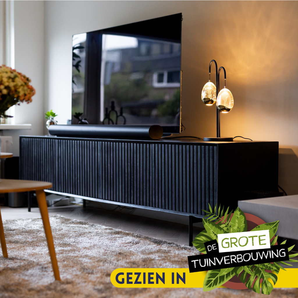 Tv meubel Madison Zwart | 210 cm