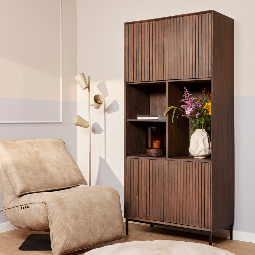 Vakkenkast Madison Walnoot | 90 cm - Dbmeubels