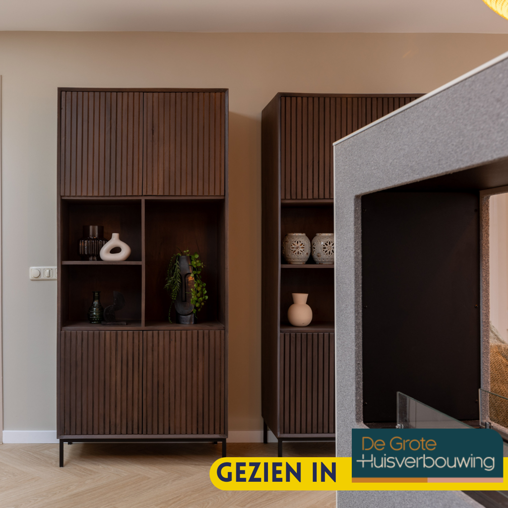 Vakkenkast Madison Walnoot | 90 cm