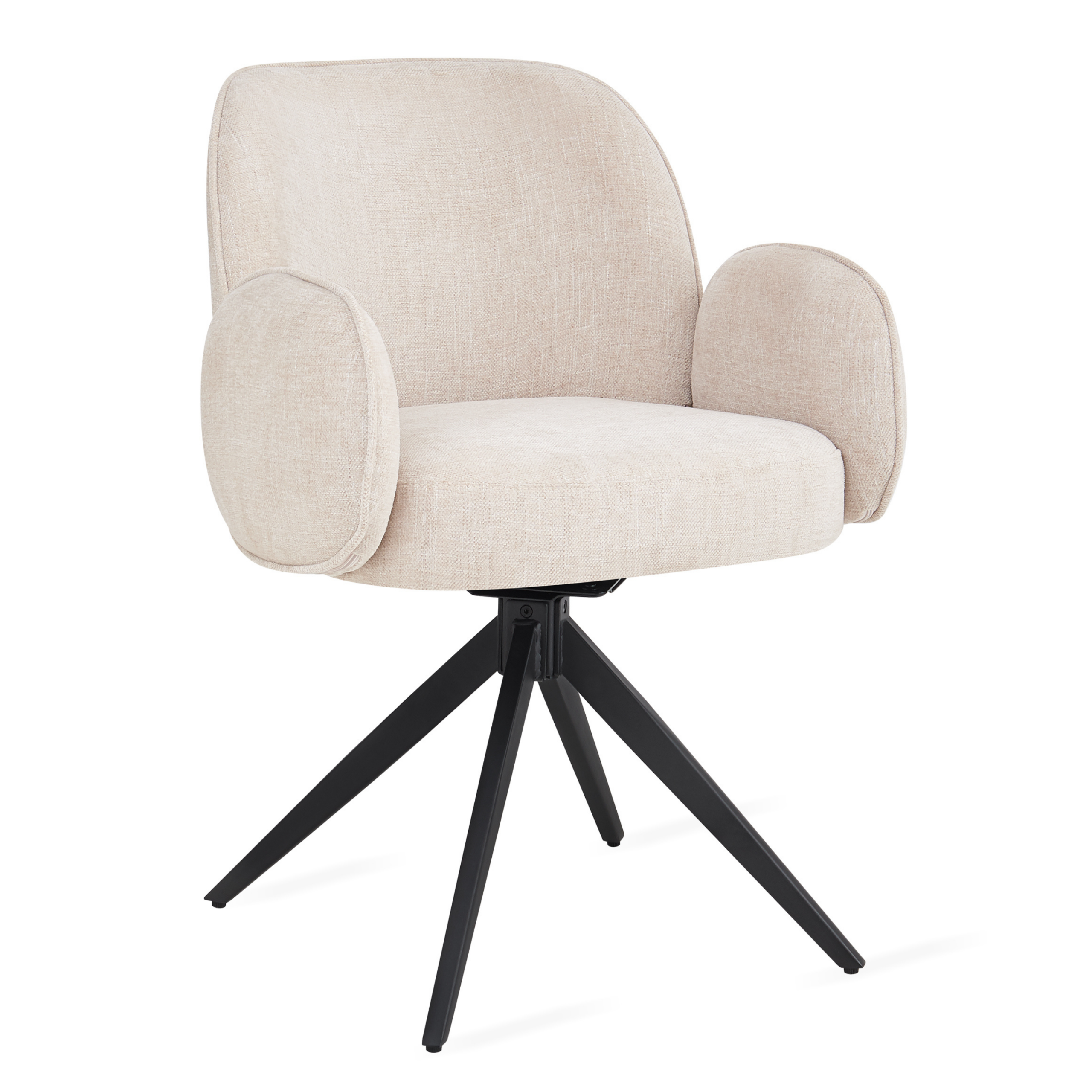 Eetkamerstoel Oslo – Beige Armleuning