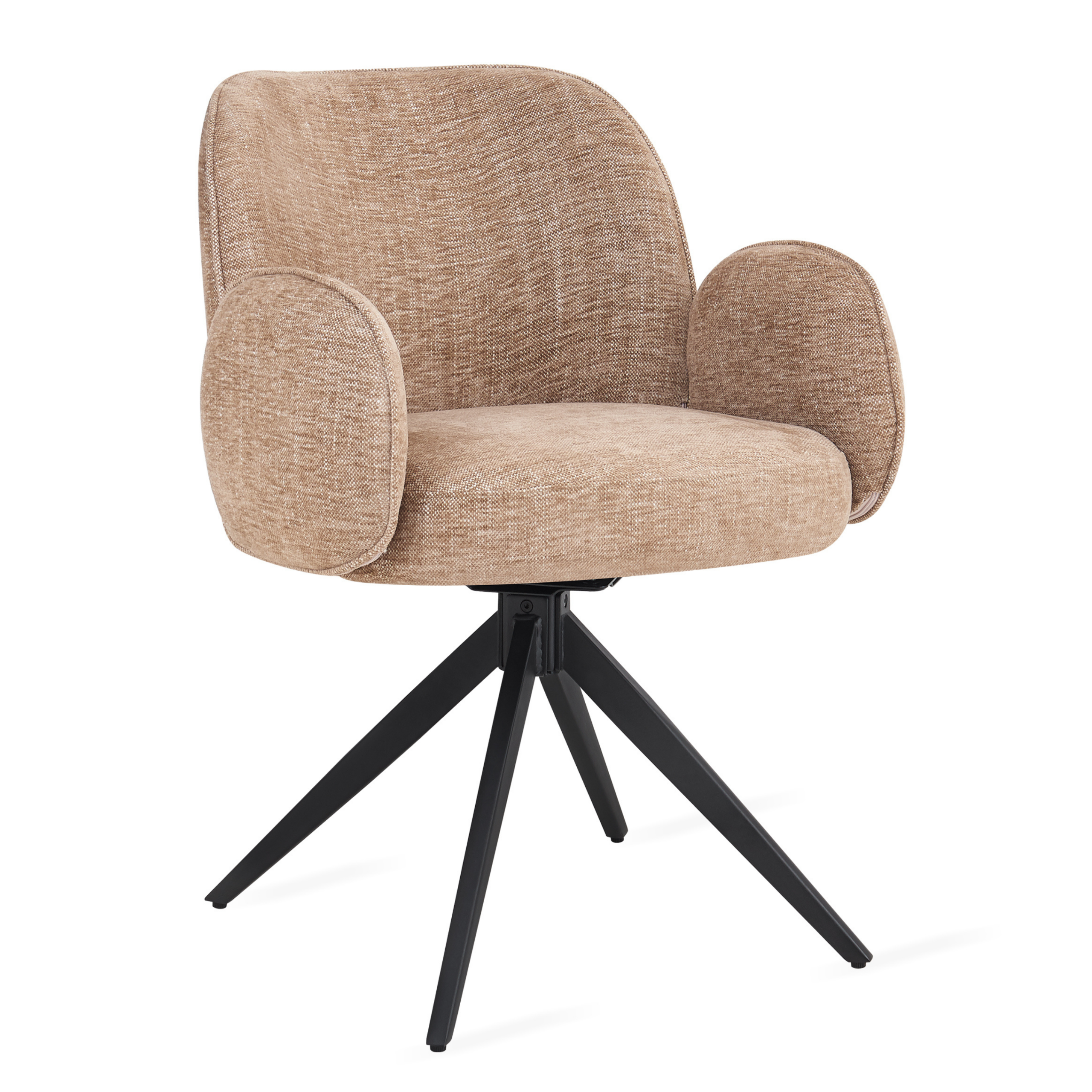 Eetkamerstoel Oslo – Taupe Armleuning