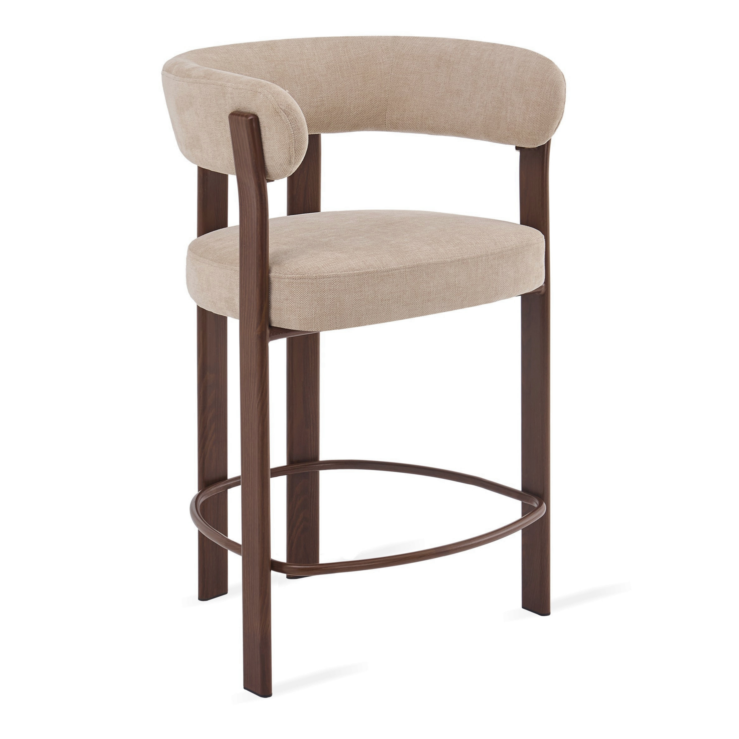 Barkruk Rose – Beige met Armleuning
