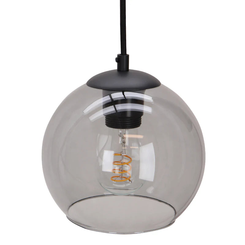 Luca - Hanglamp - Zwart / Grijs - 3L