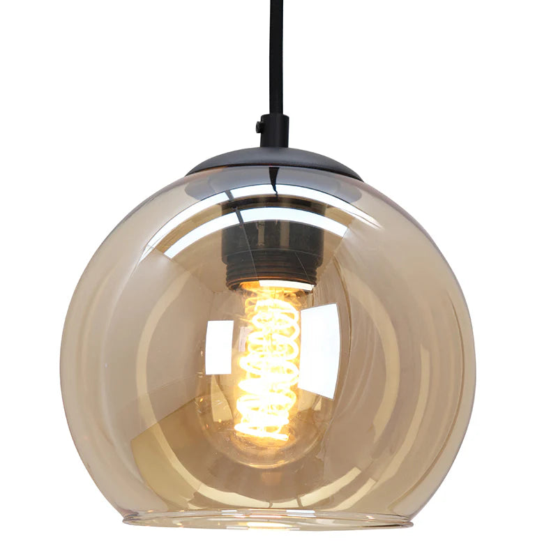 Luca - Hanglamp - Zwart / Grijs - 5L