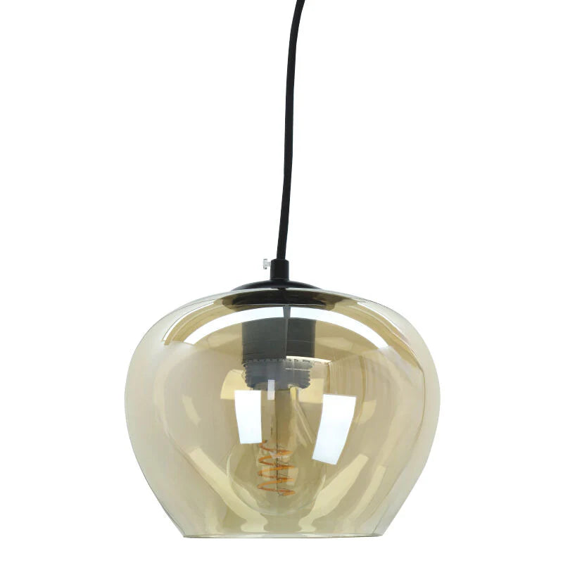 Lora - Hanglamp - Amber / Zwart - 3L