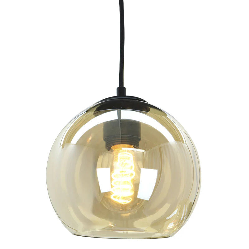 Lora - Hanglamp - Amber / Zwart - 5L