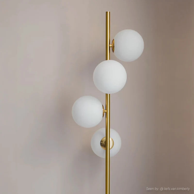 Boris - Vloerlamp - Wit / Messing