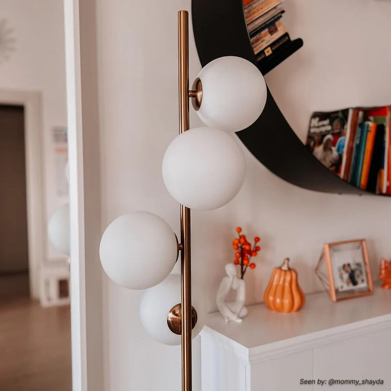 Boris - Vloerlamp - Wit / Messing