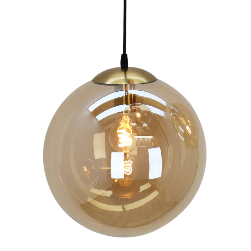 Lucio - Hanglamp - Amber / Zwart - 3L