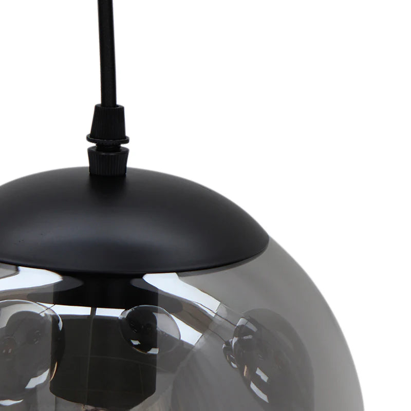Lucio - Hanglamp - Grijs / Zwart - 6L