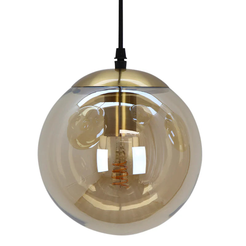 Lucio - Hanglamp - Amber / Zwart - 6L