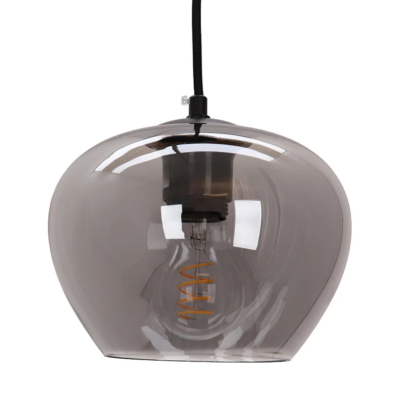 Lora - Hanglamp - Grijs / Zwart - 3L