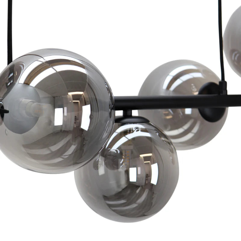 Roma - Hanglamp - Grijs / Zwart - 7L