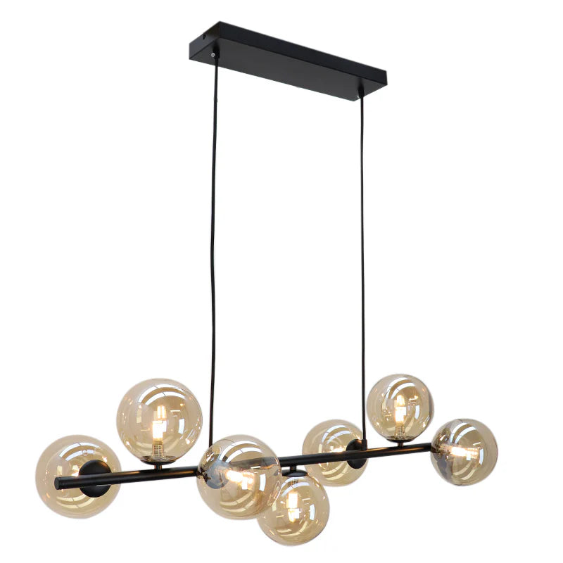 Roma - Hanglamp - Amber / Zwart - 7L