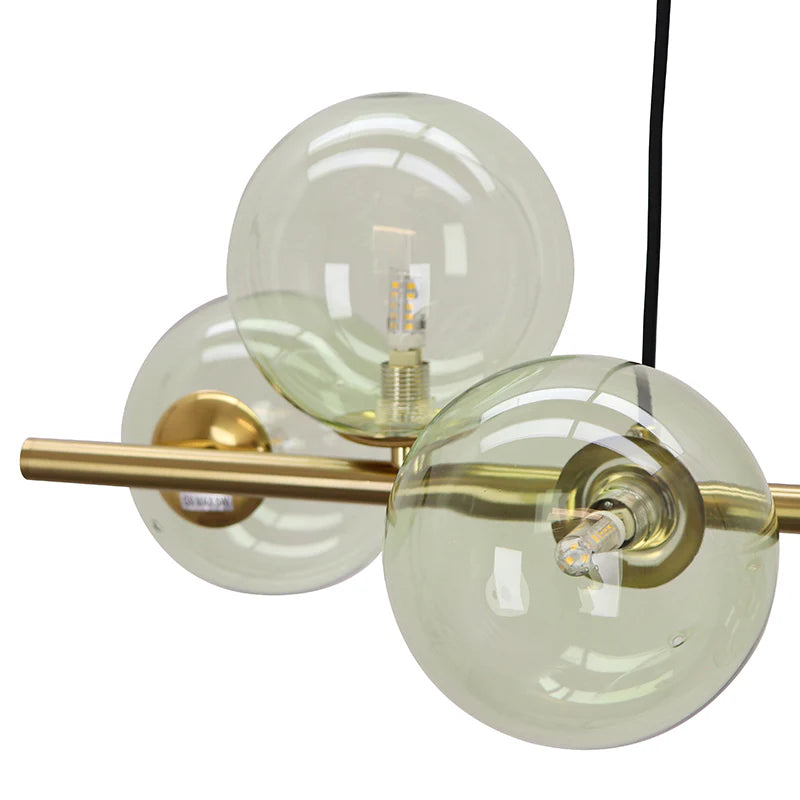 Roma - Hanglamp - Groen / Messing - 7L