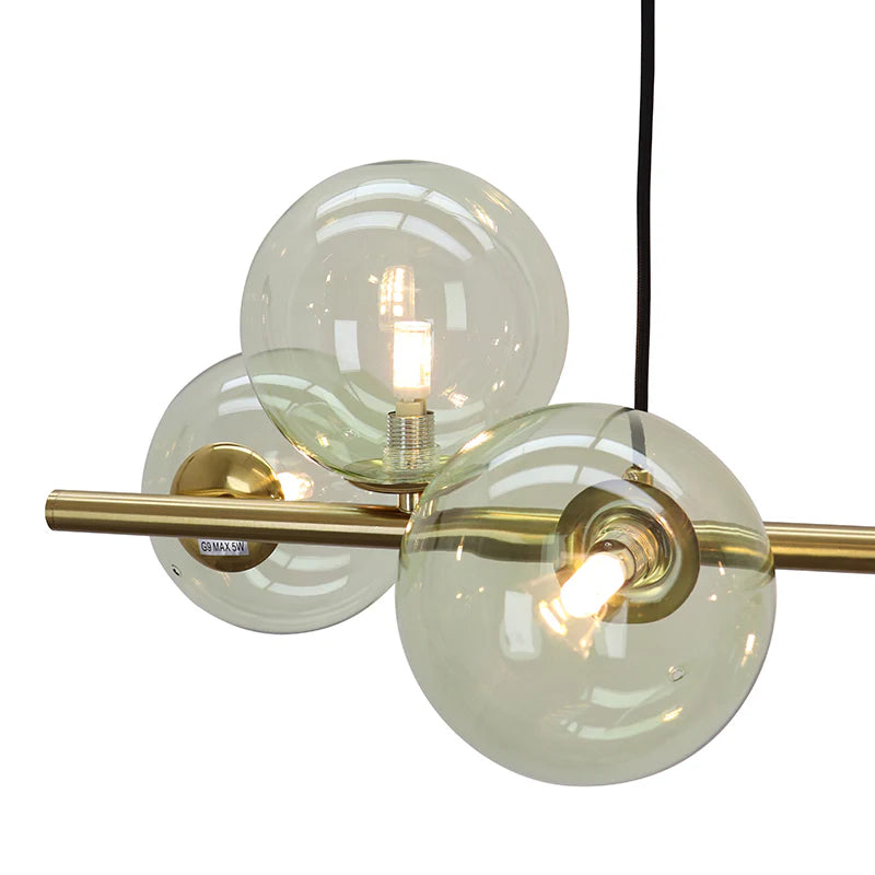 Roma - Hanglamp - Groen / Messing - 7L