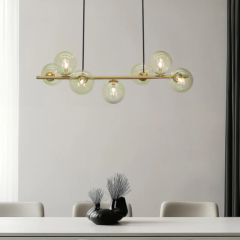 Roma - Hanglamp - Groen / Messing - 7L