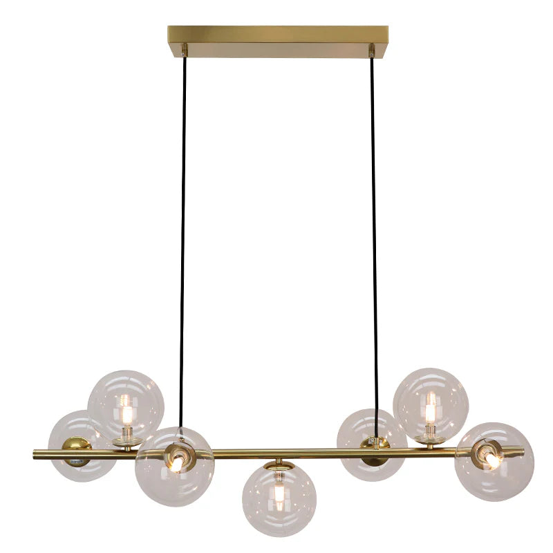 Roma - Hanglamp - Transparant / Messing - 7L