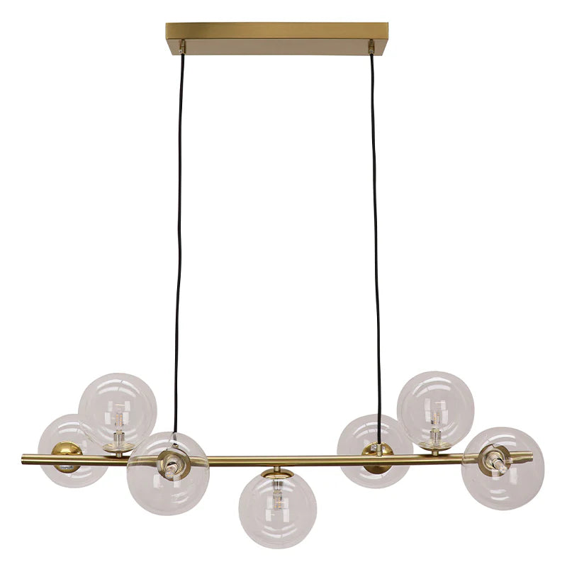 Roma - Hanglamp - Transparant / Messing - 7L