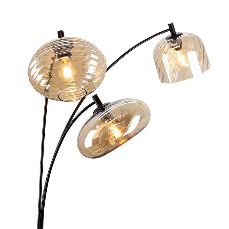 Sandra - Vloerlamp - Amber / Zwart