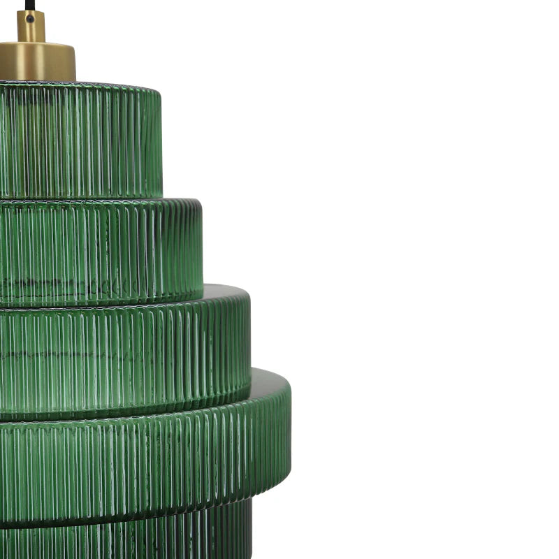 Dora - Hanglamp - Groen / Messing