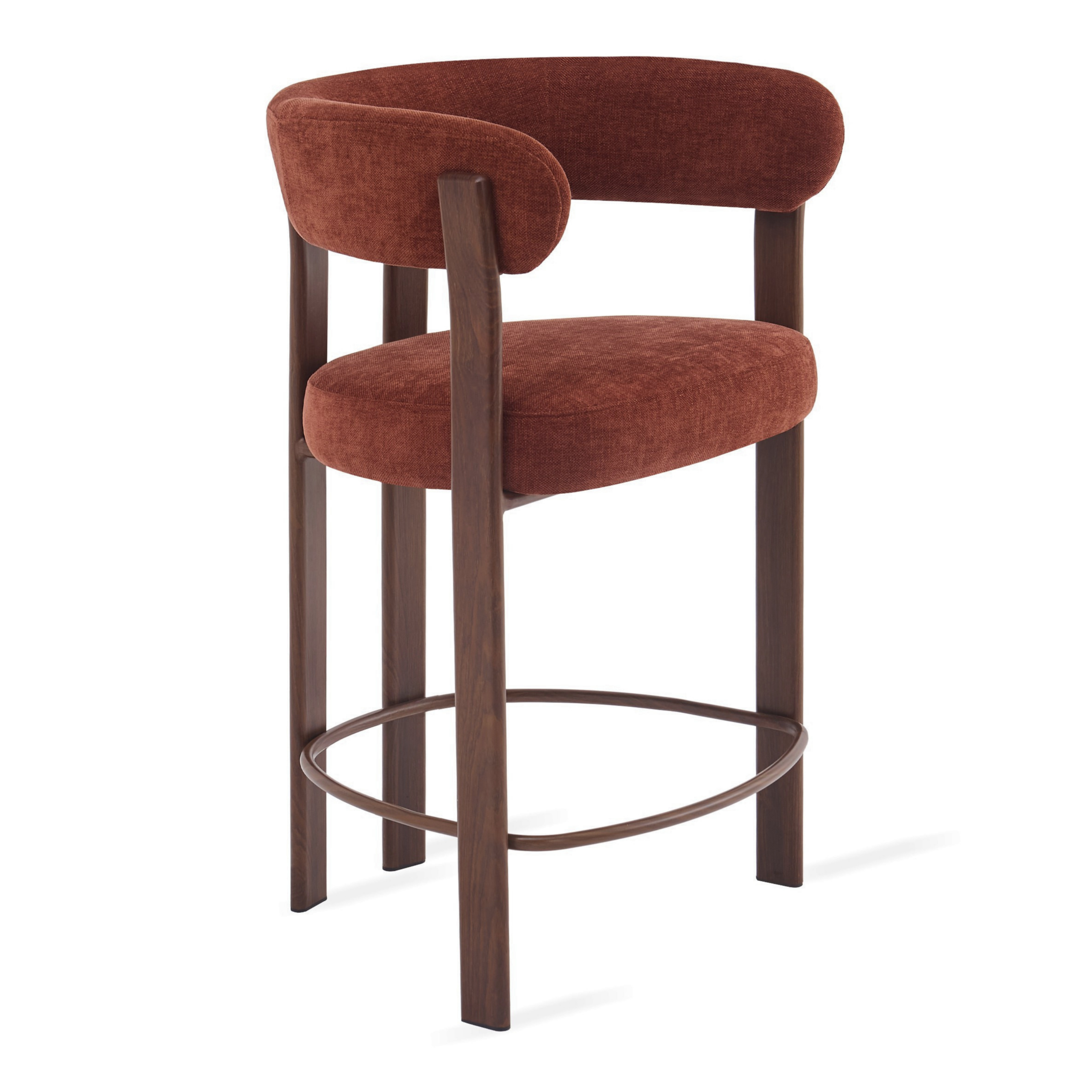Barkruk Rose – Burgundy met Armleuning