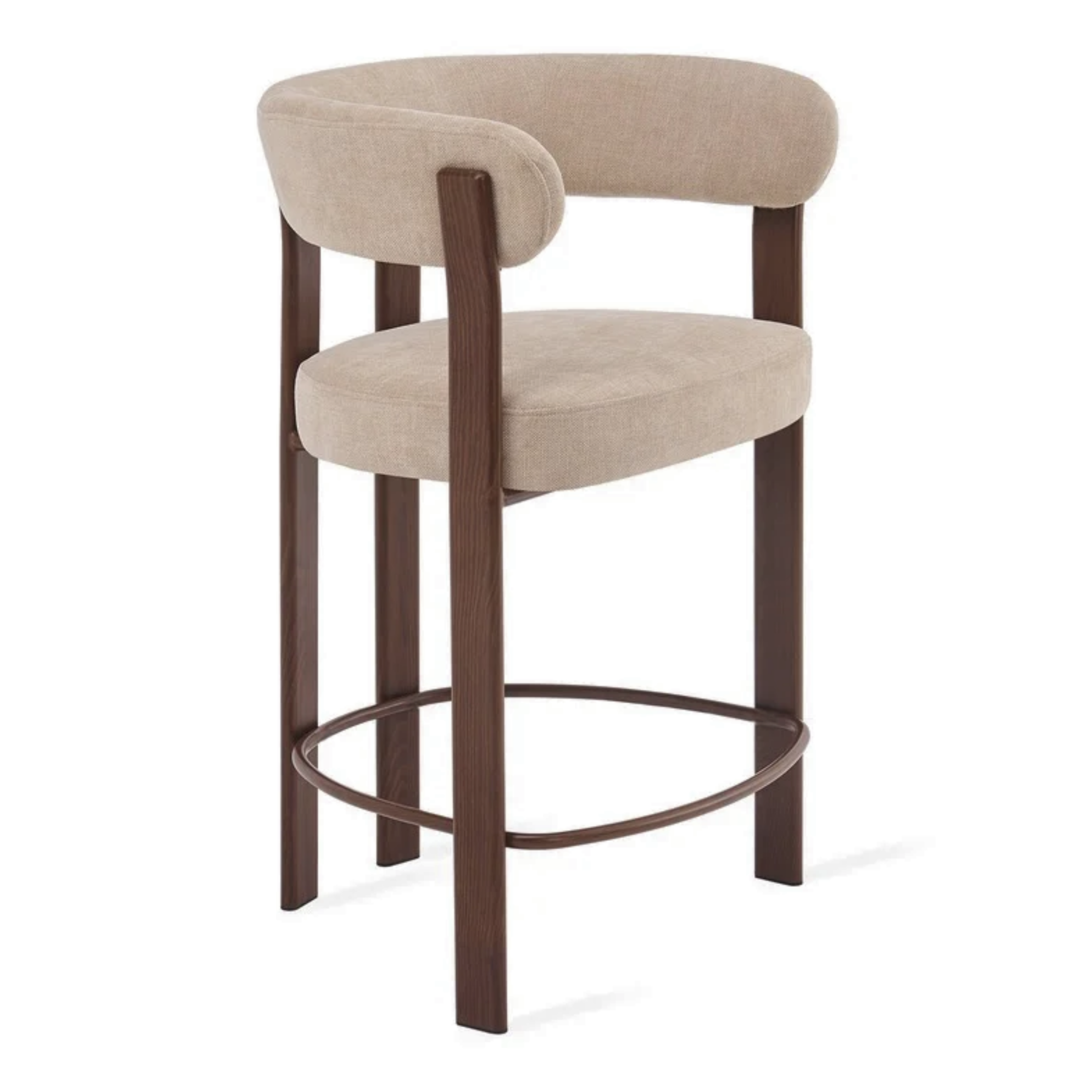 Barkruk Rose – Beige met Armleuning