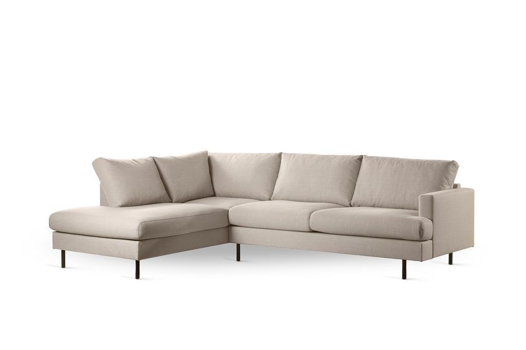Hoekbank Sanne - beige - 3 zits - links