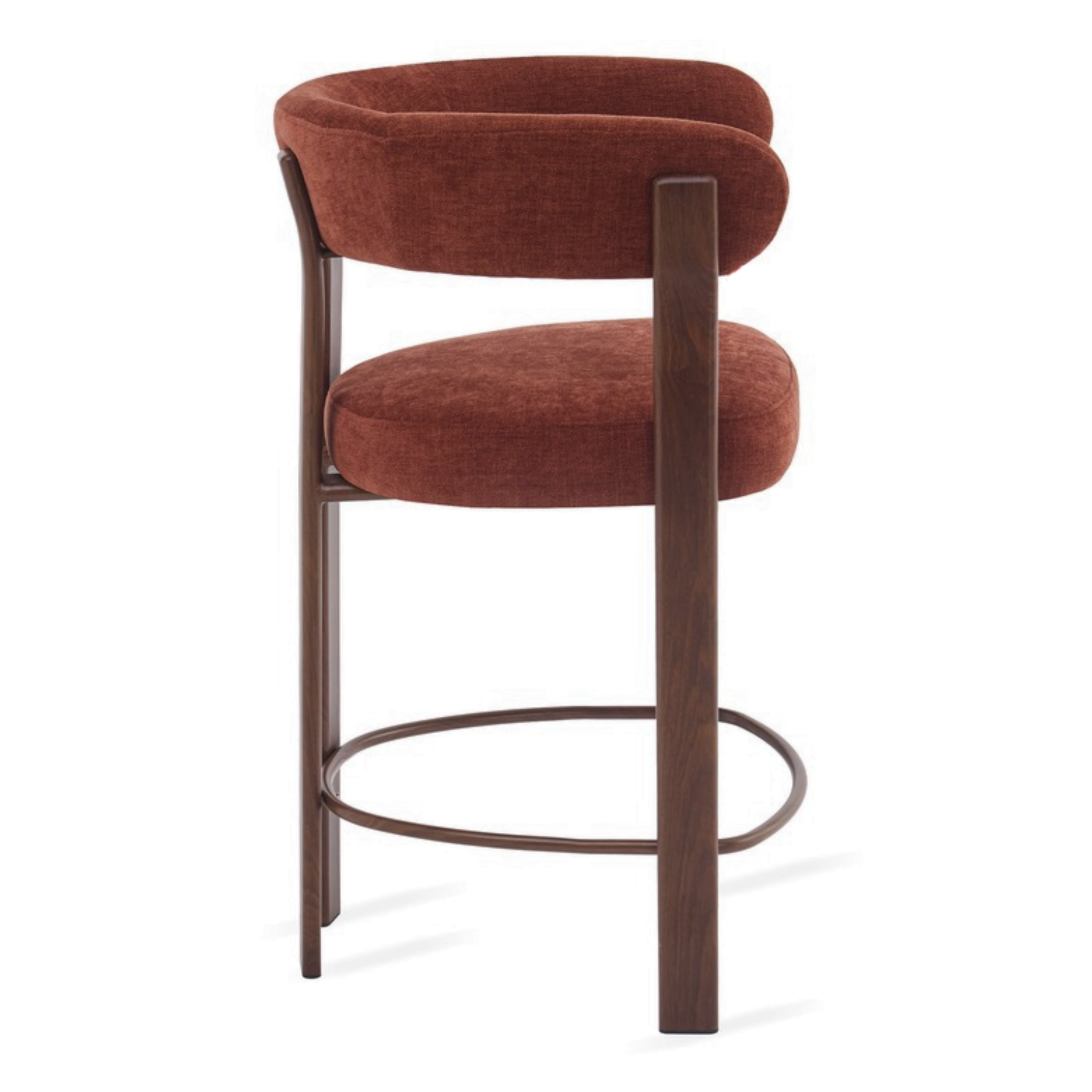 Barkruk Rose – Burgundy met Armleuning