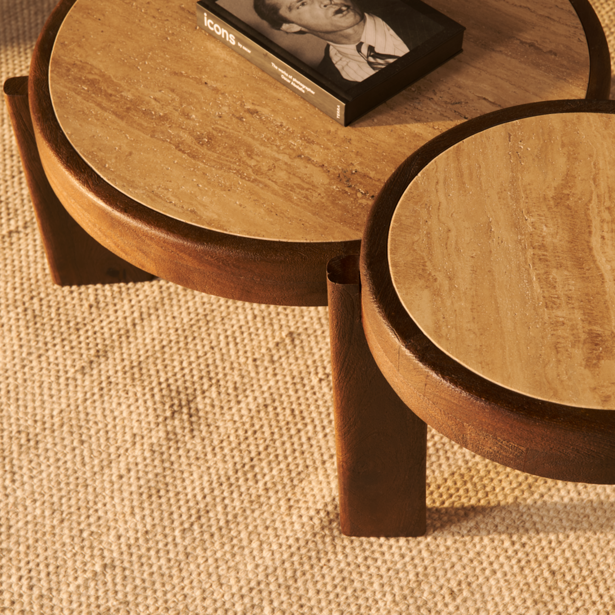 Salontafel Bora – Ø75cm Bruin