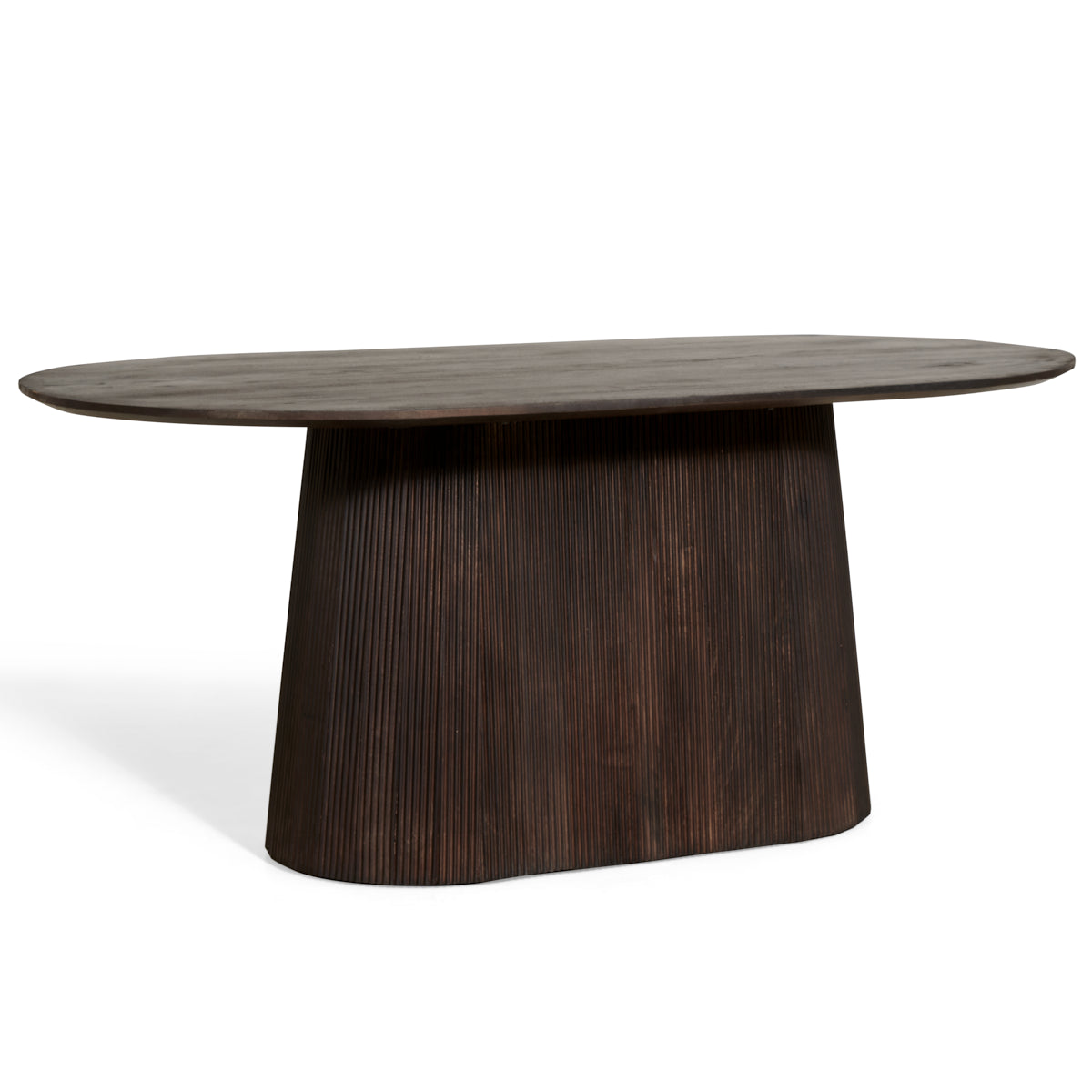 Japandi Eettafel Ovaal - Bruin - 200cm