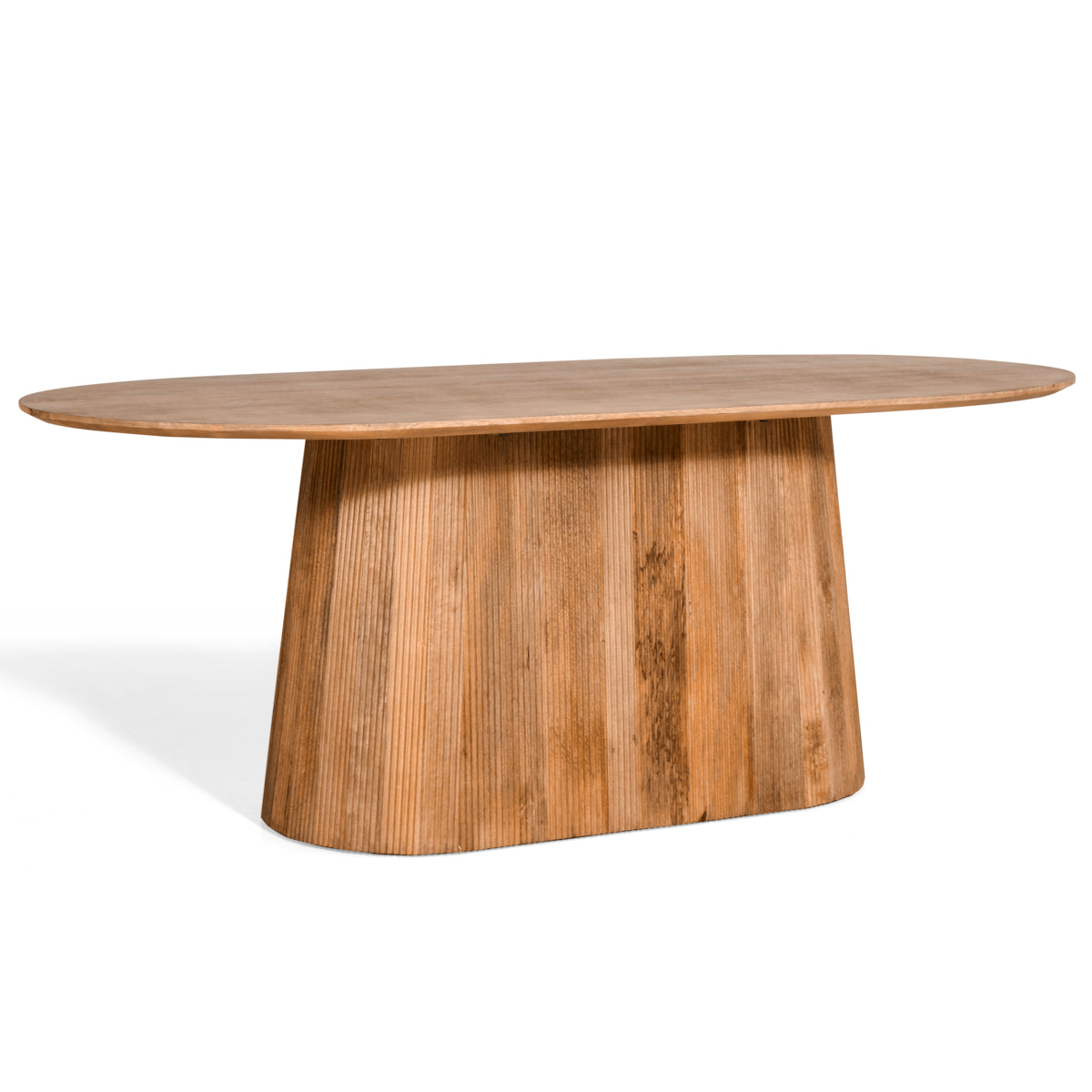 Japandi Eettafel Ovaal - Lichtbruin - 200cm