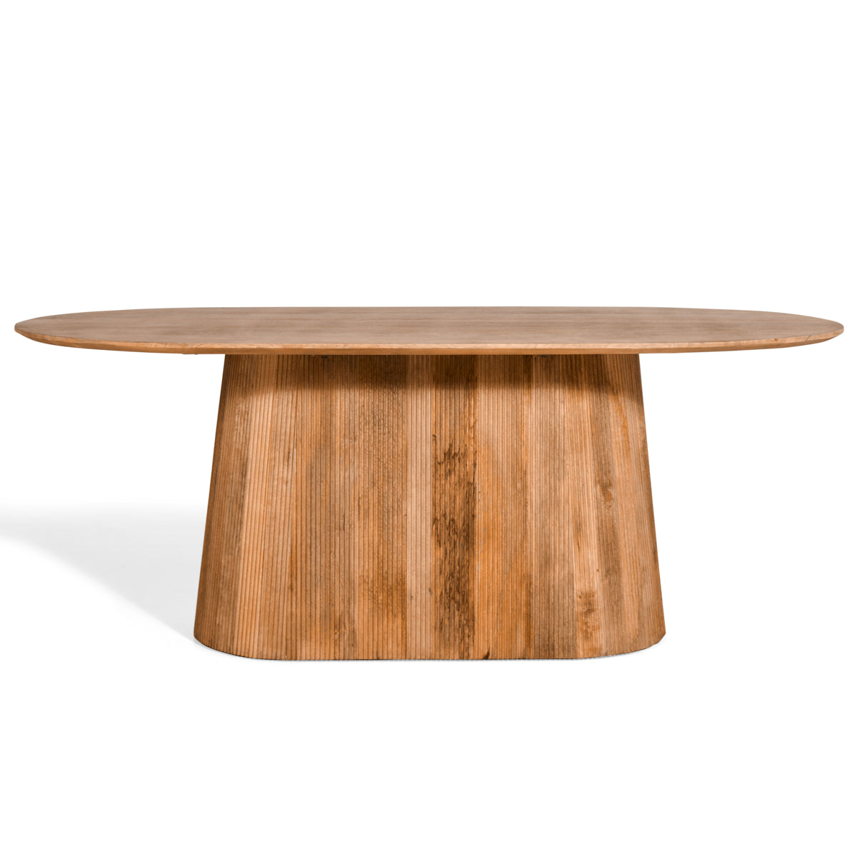 Japandi Eettafel Ovaal - Lichtbruin - 200cm