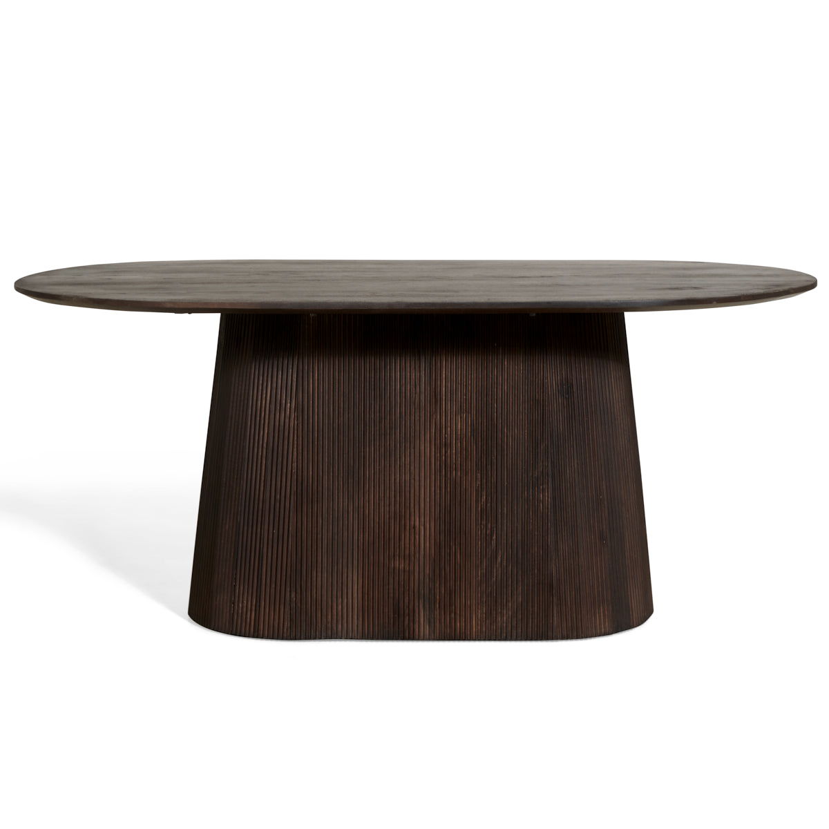 Japandi Eettafel Ovaal - Bruin - 180cm