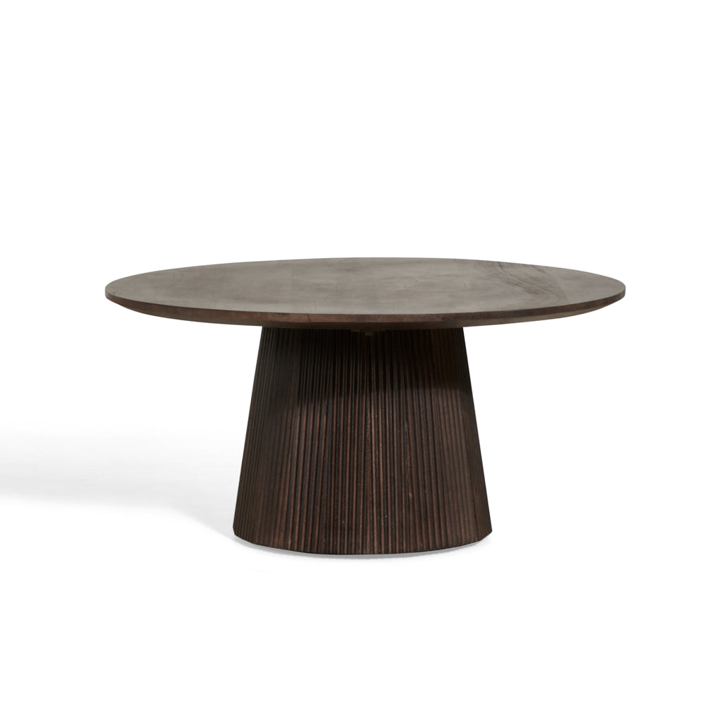 Japandi Salontafel - Bruin - Ø80cm