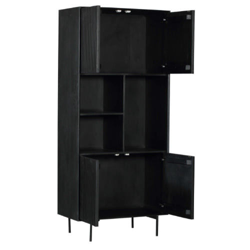 Vakkenkast Madison Zwart| 90 cm - Dbmeubels