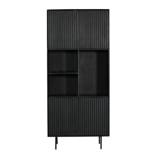 Vakkenkast Madison Zwart| 90 cm