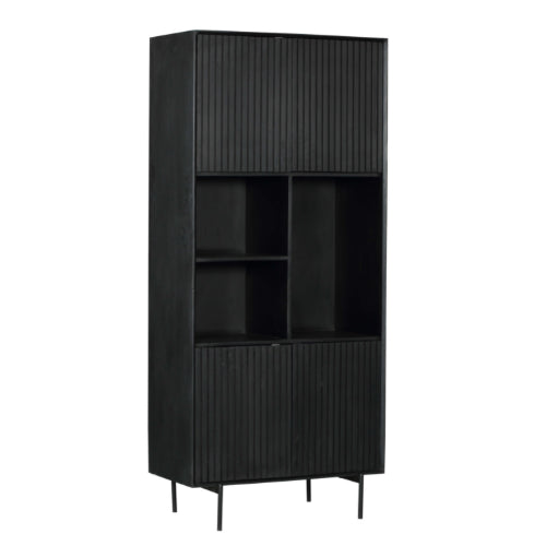 Vakkenkast Madison Zwart| 90 cm