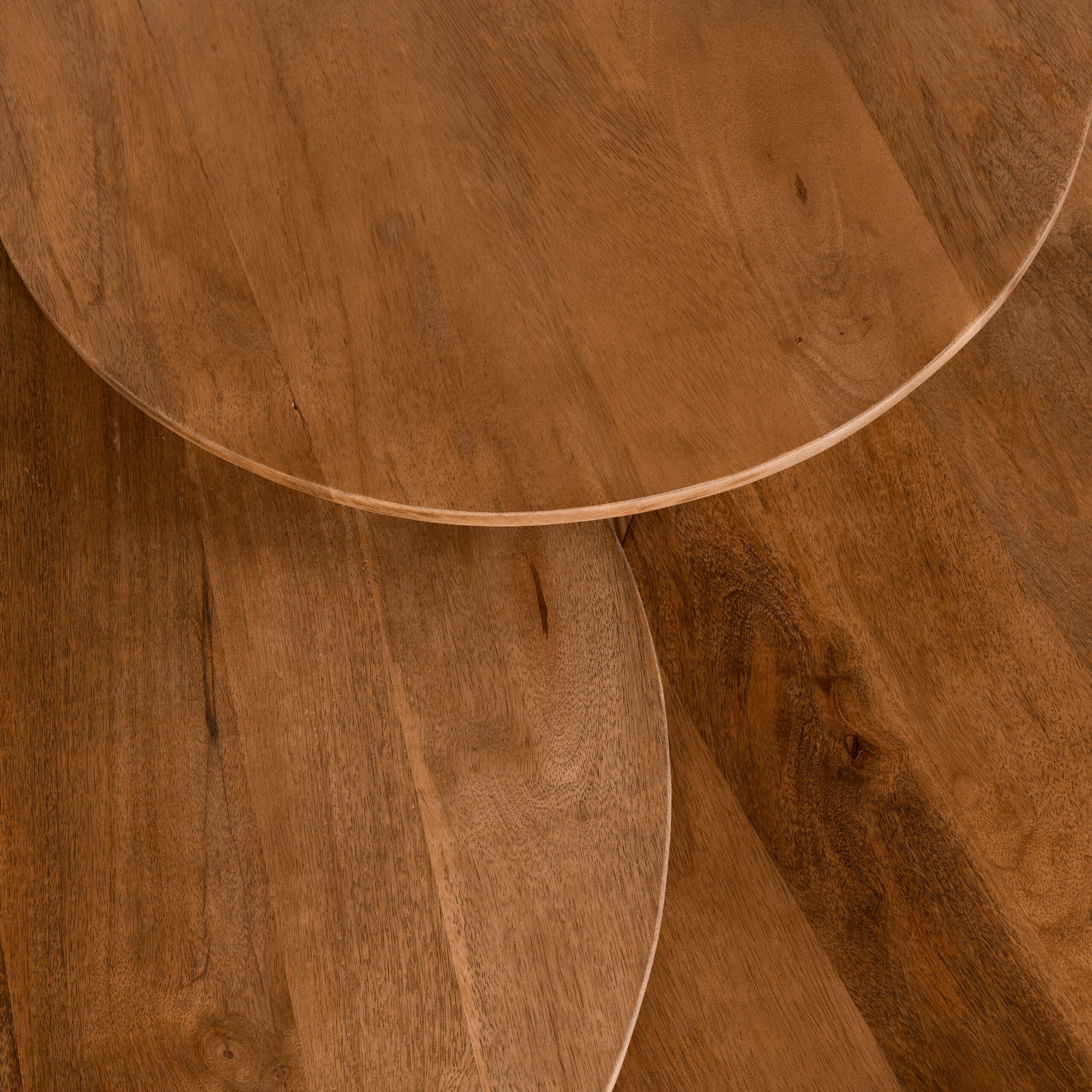 Japandi Salontafel - Lichtbruin - Ø80cm