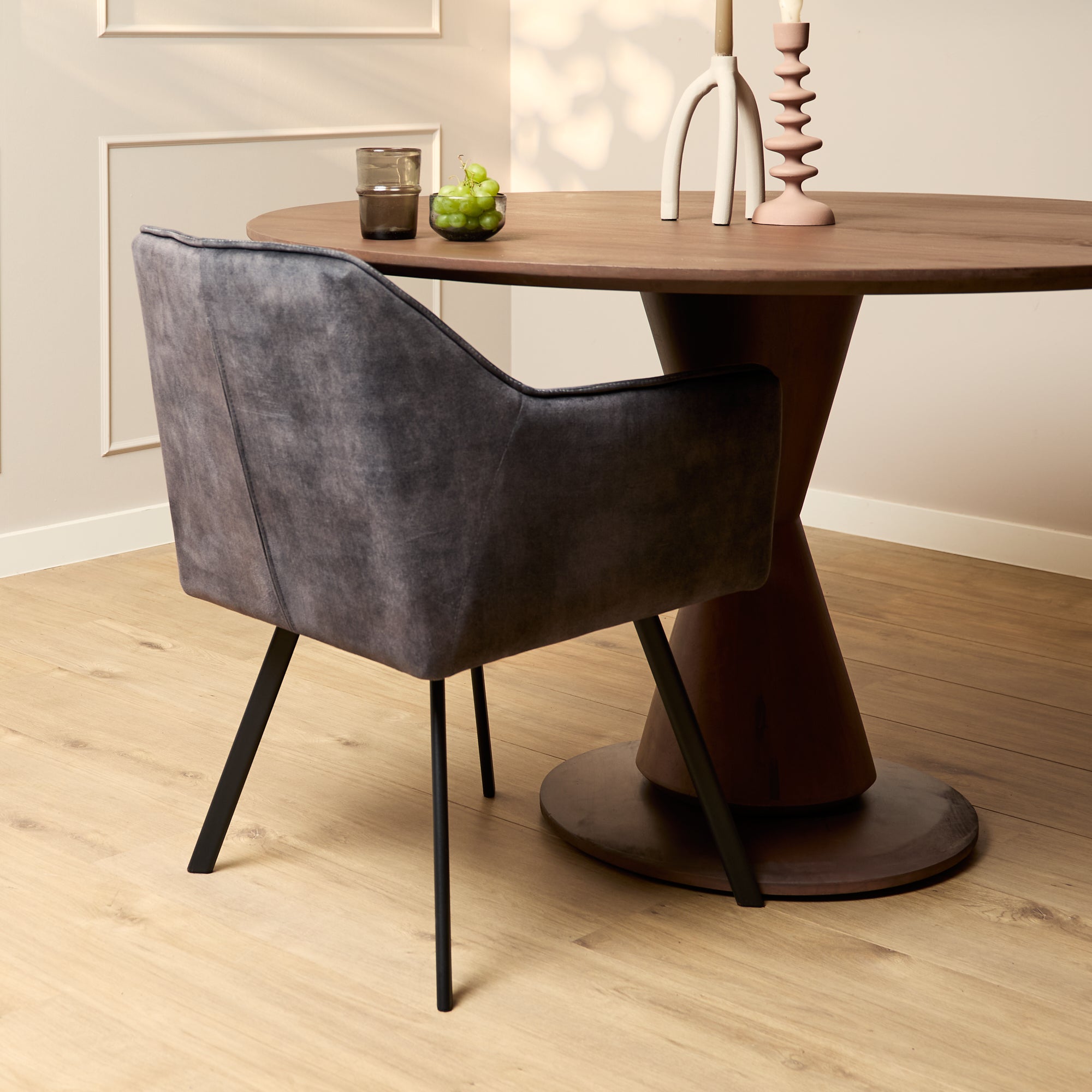 Eetkamerstoel Emma | Velvet Dark Grey