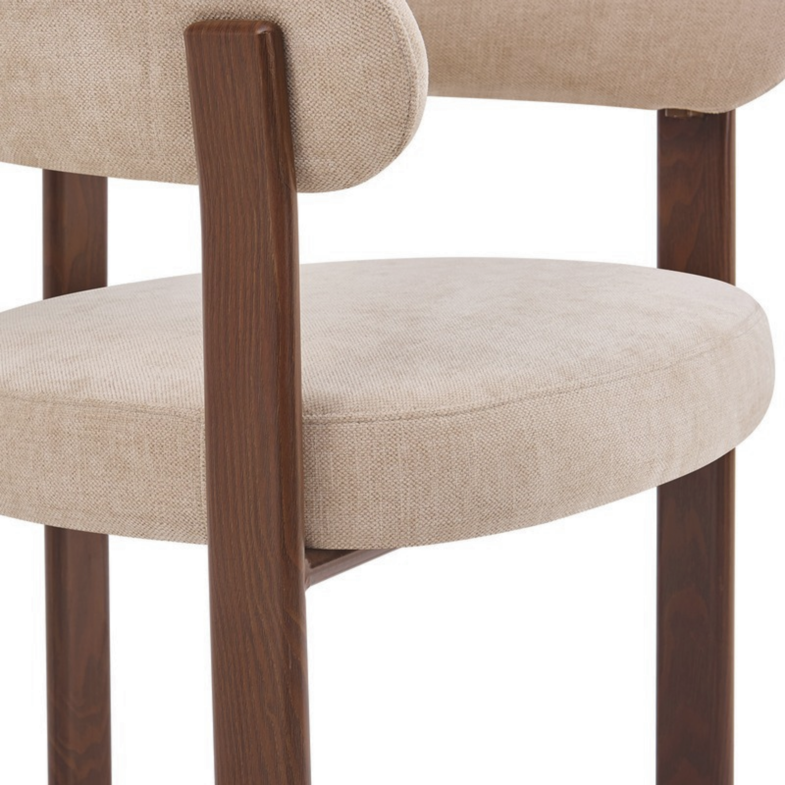 Barkruk Rose – Beige met Armleuning