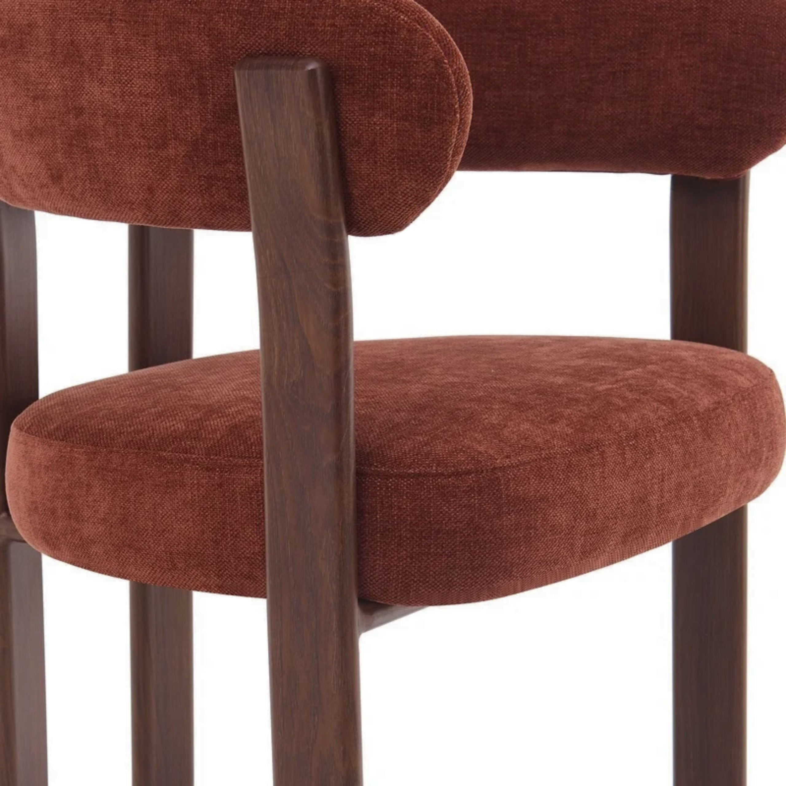 Eetkamerstoel Rose – Burgundy met Armleuning