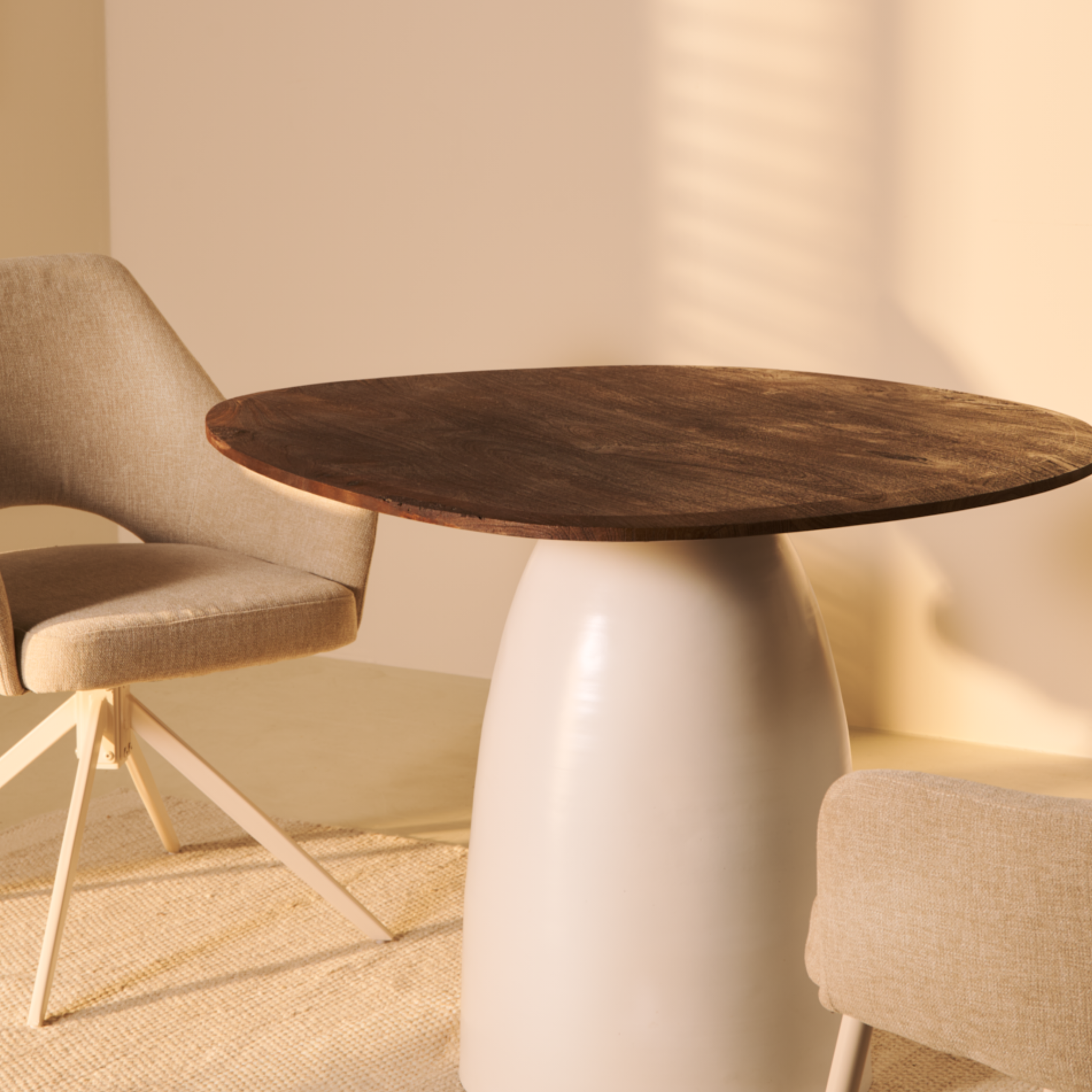 Eettafel Bora – Ø140cm Bruin