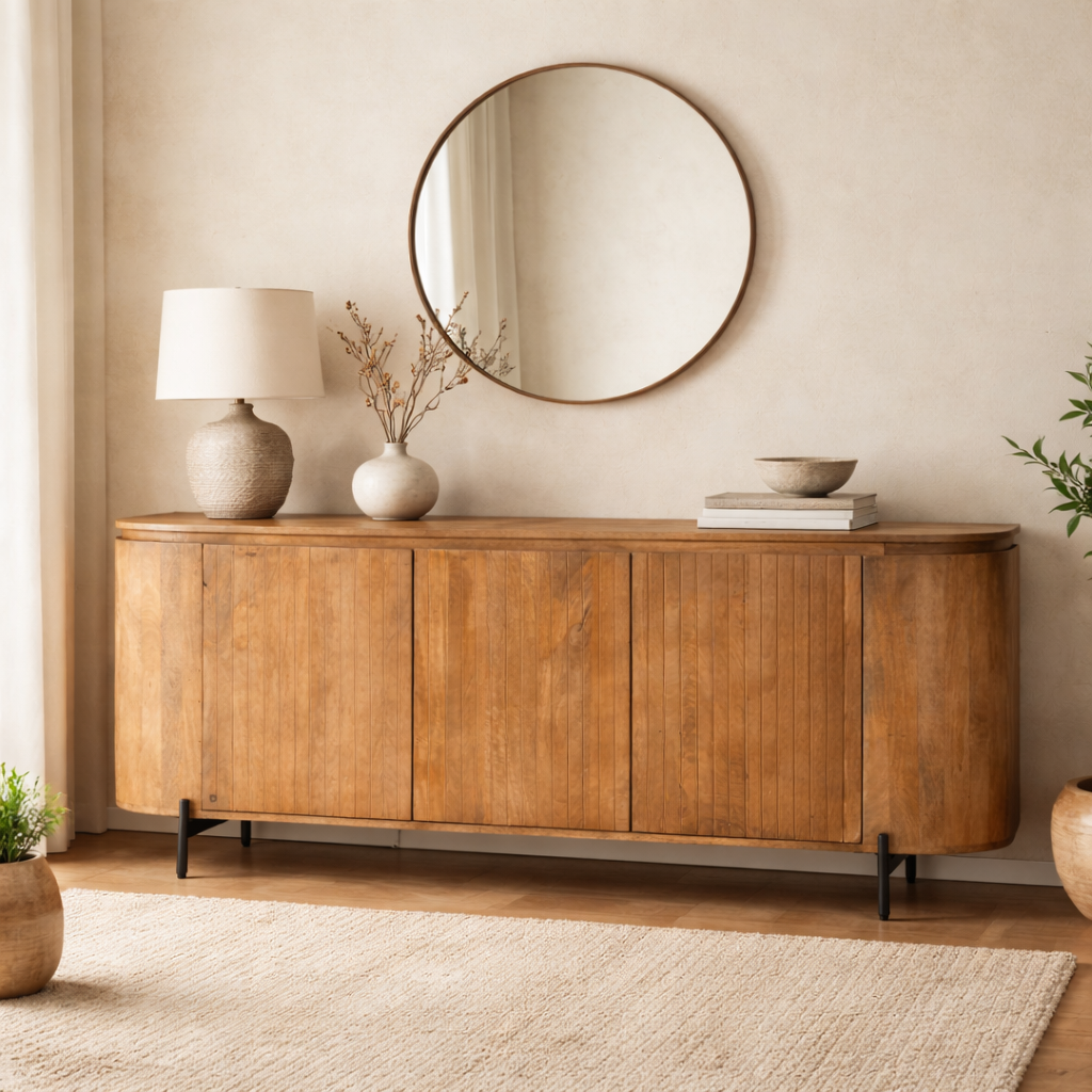 Japandi Dressoir - Lichtbruin - 180cm