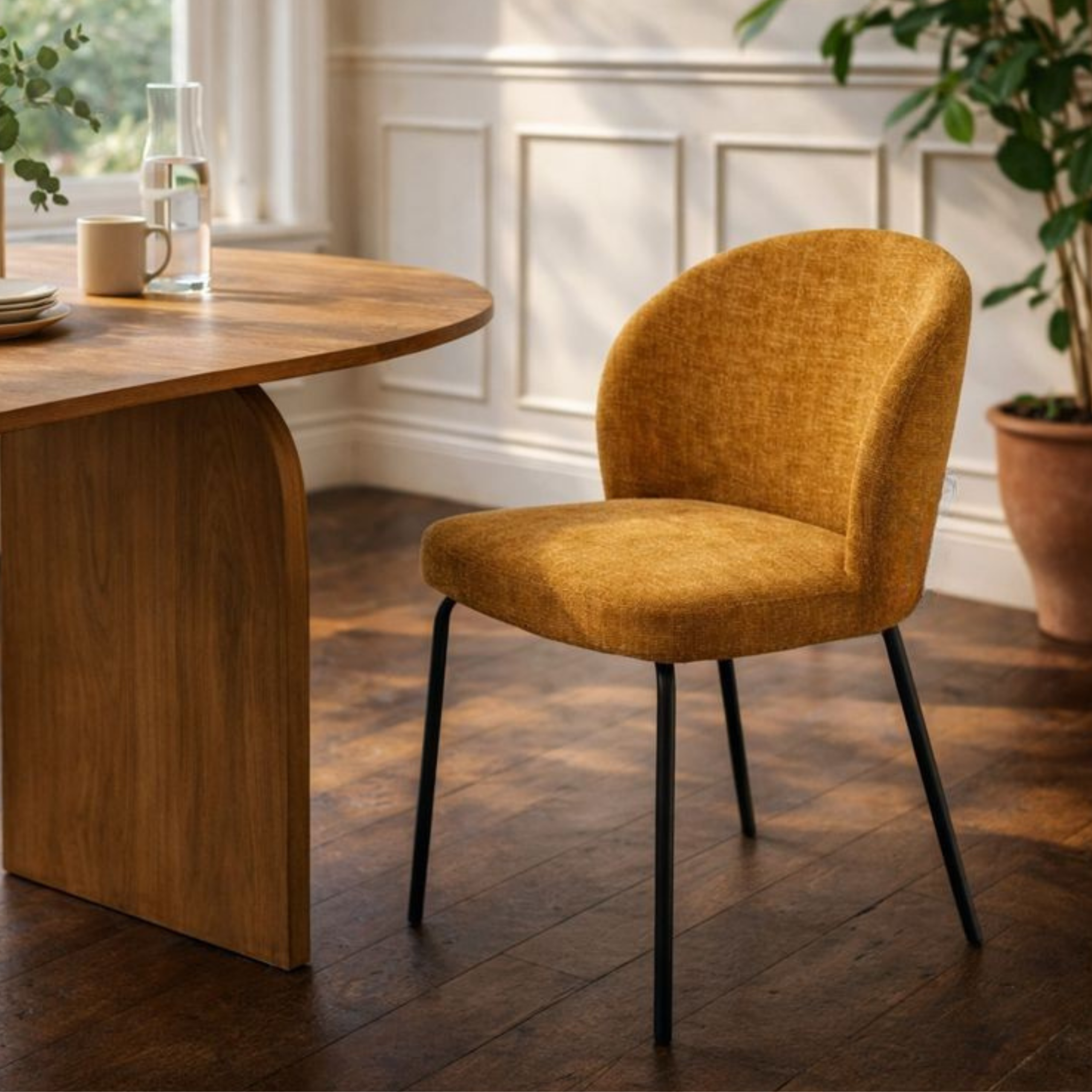 Eetkamerstoel Lola – Okergeel