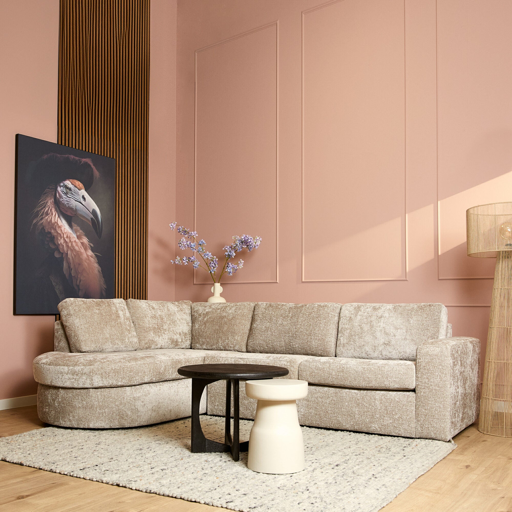 MijnSofa Alma | Divan Links + 2,5 zits | Beige