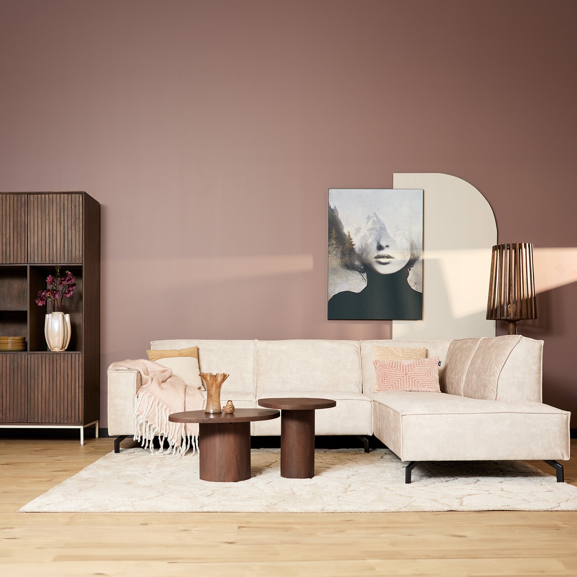 MySofa Floris| 2,5-zits + Divan Rechts | Velvet Beige